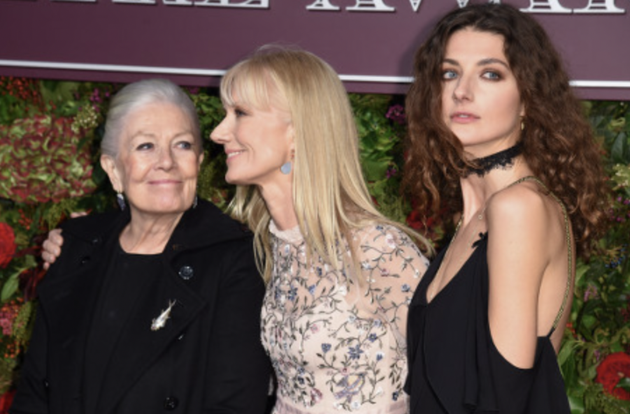 Venessa Redgrave with daughter Joely Richardson and granddaughter Daisy Bevan