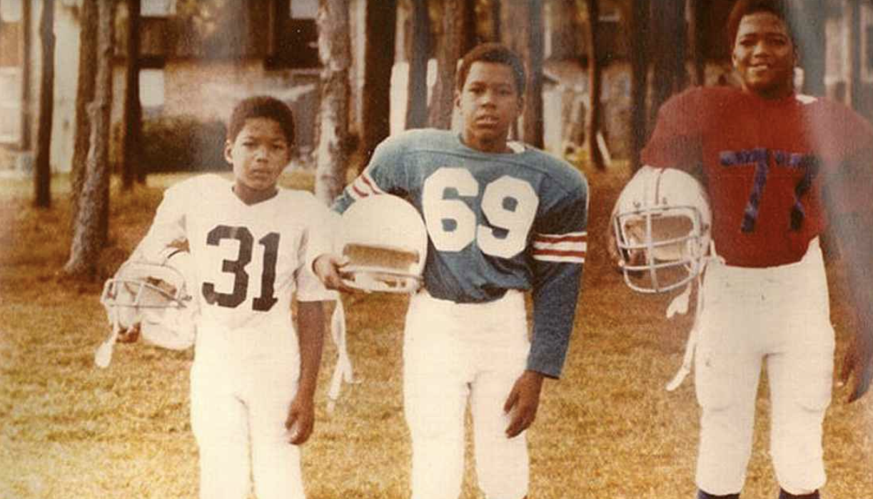 Michael Strahan with his brothers Victor and Chris