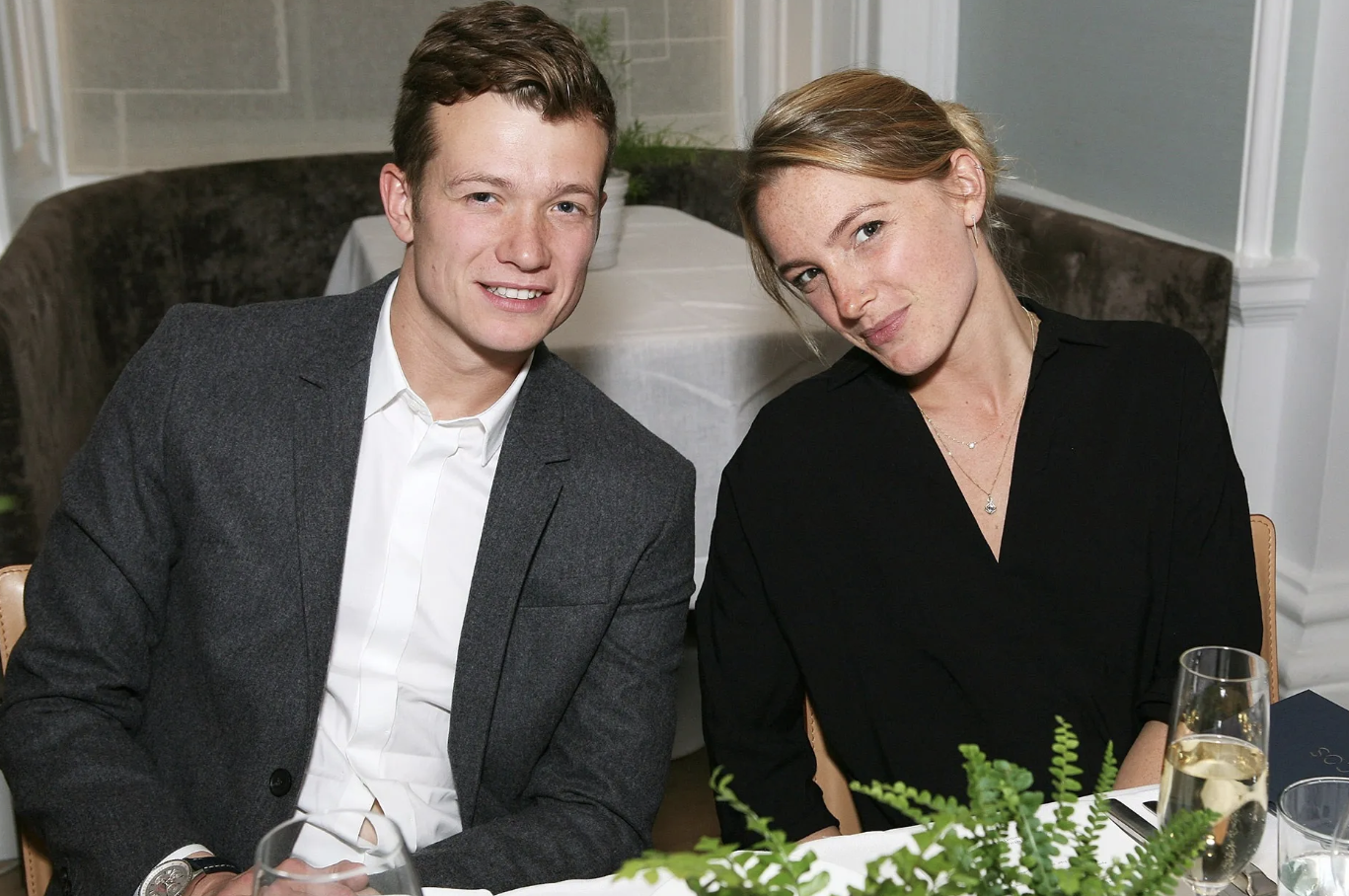 Ed Speleers and wife Asia Macey at the COS and the Serpentine's Dinner, 2015 