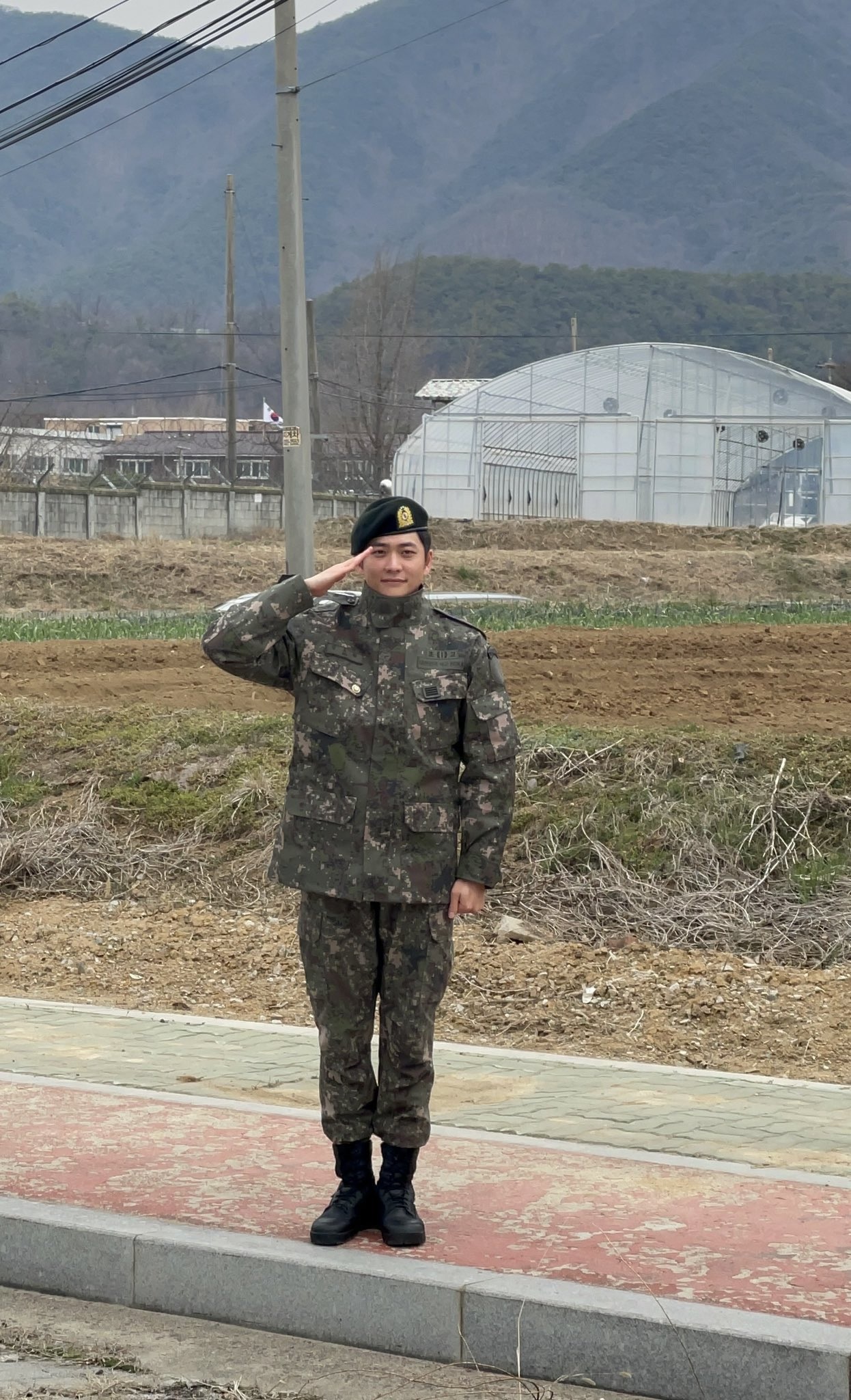 Kang Tae Oh during his time in the military