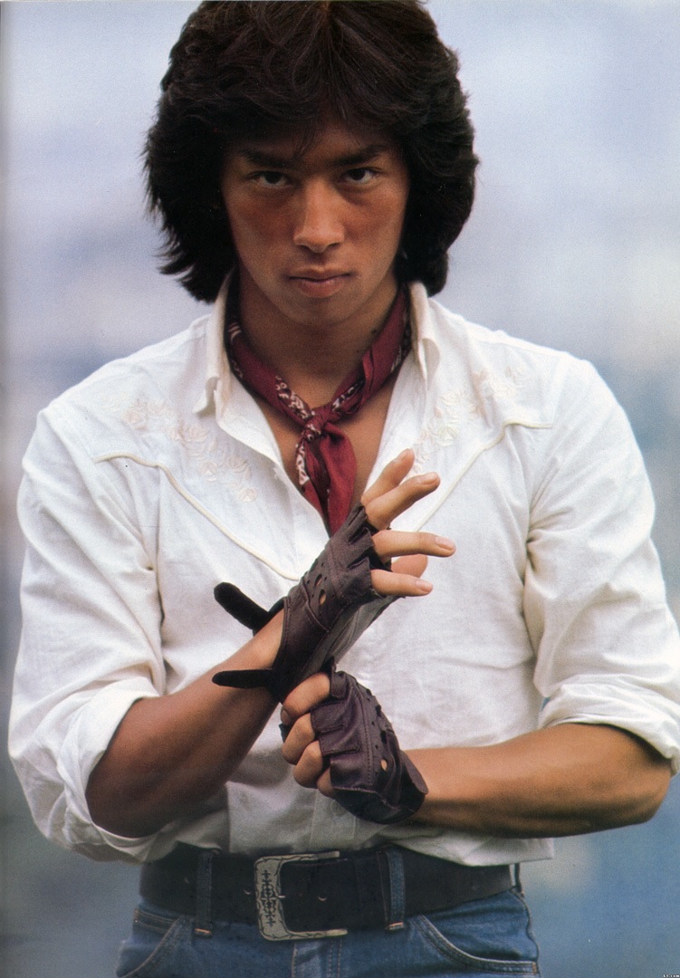 Hiroyuki Sanada as a young actor