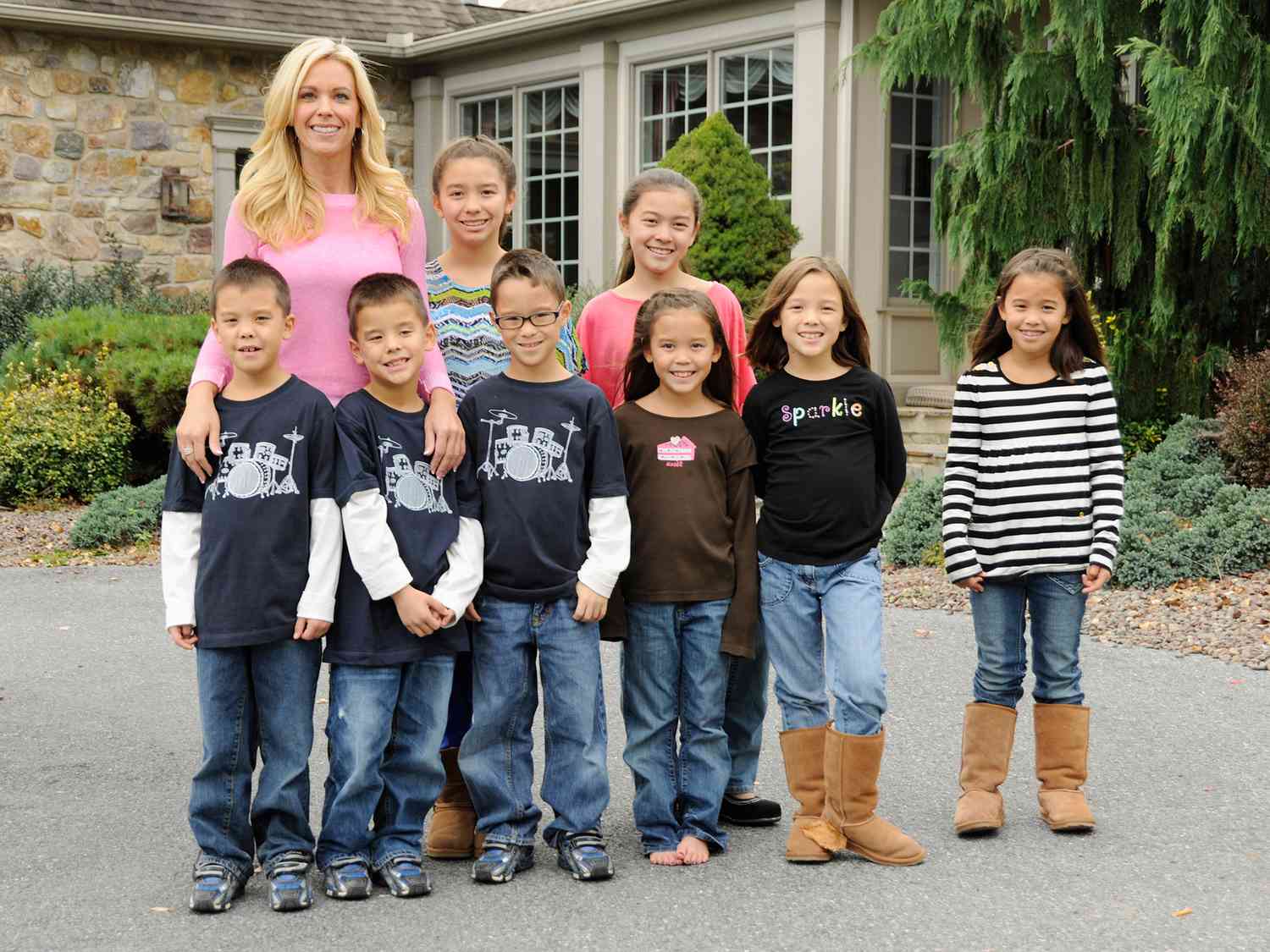 Jon Gosselin's now-former wife, Kate Gosselin, with their eight children