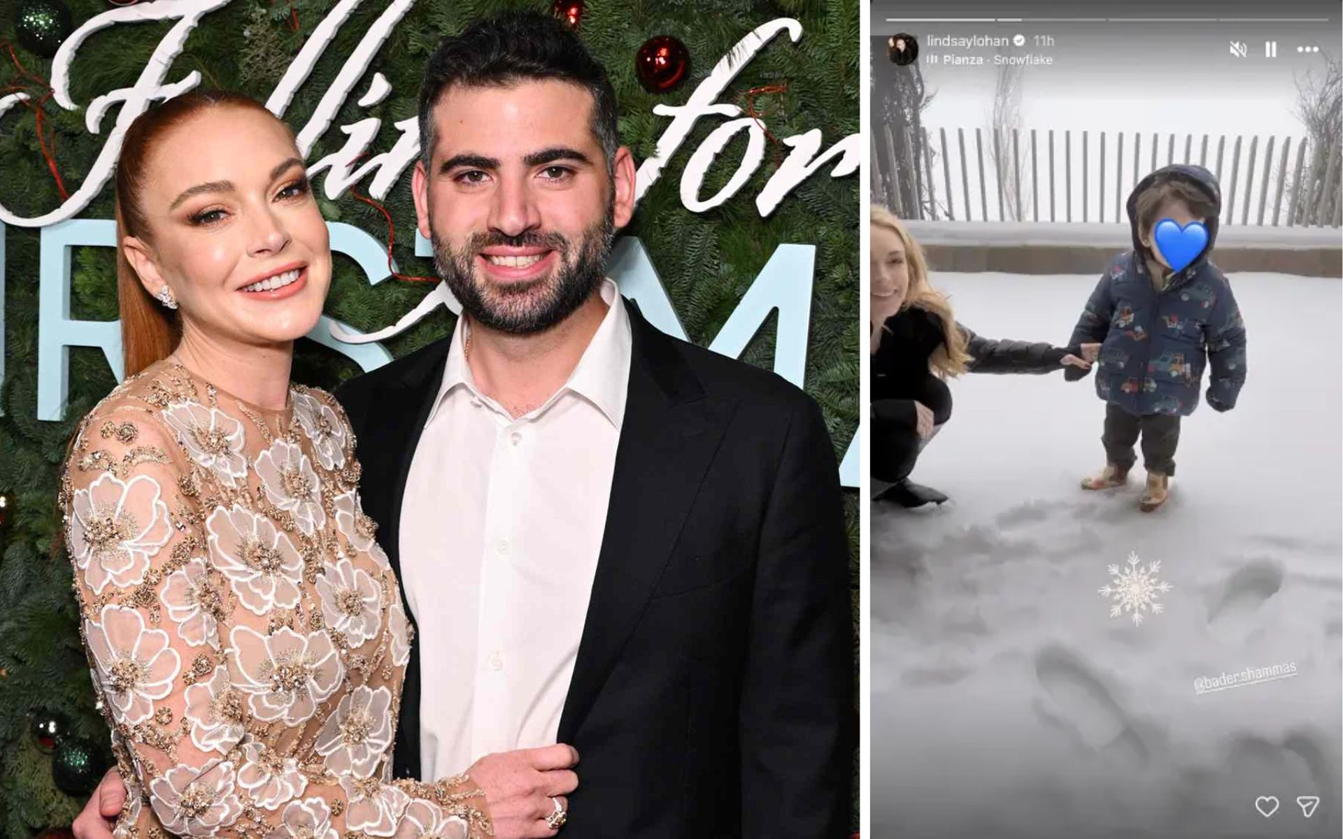 Lindsay Lohan Shares Rare Photo of Son Luai in the Snow